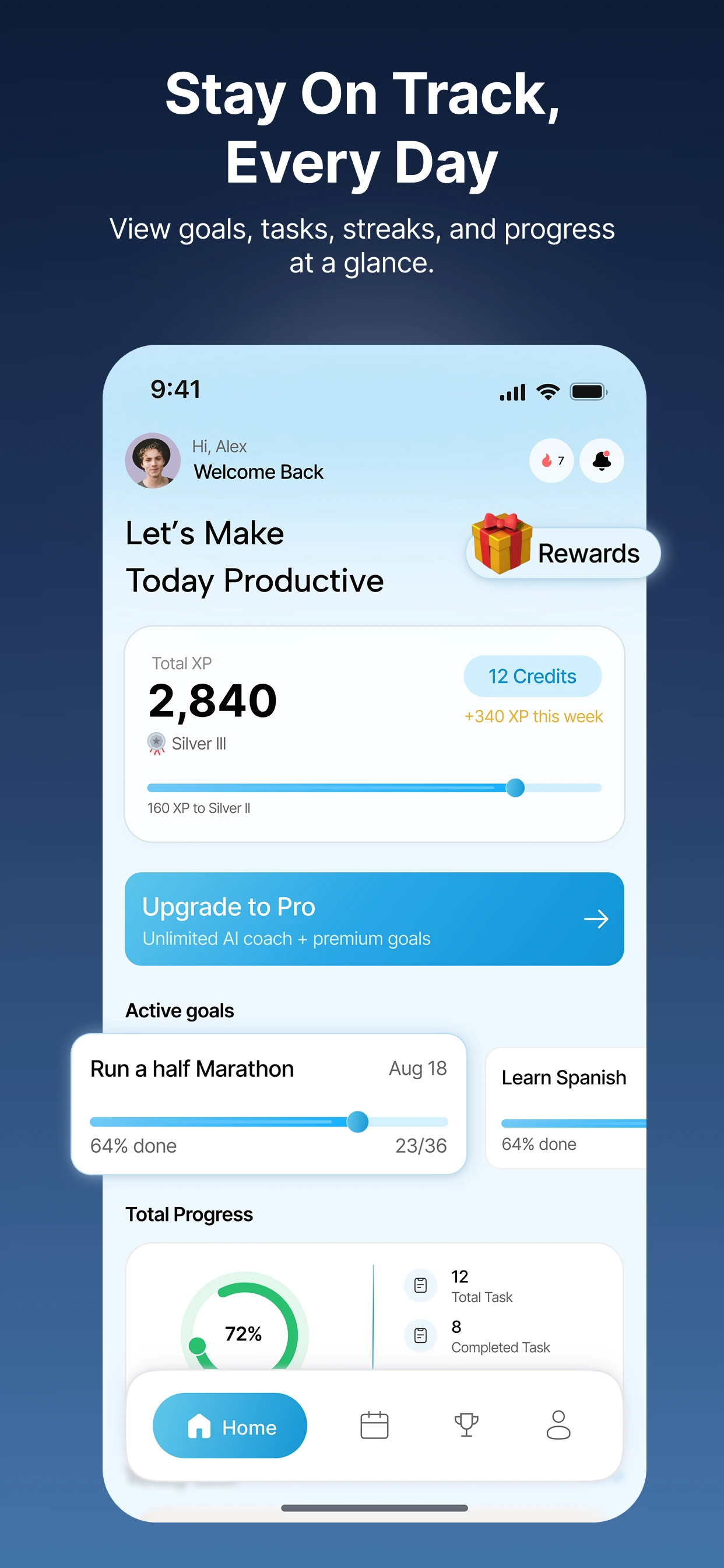 Goal Pilot AI AI goal planner goal creation screen